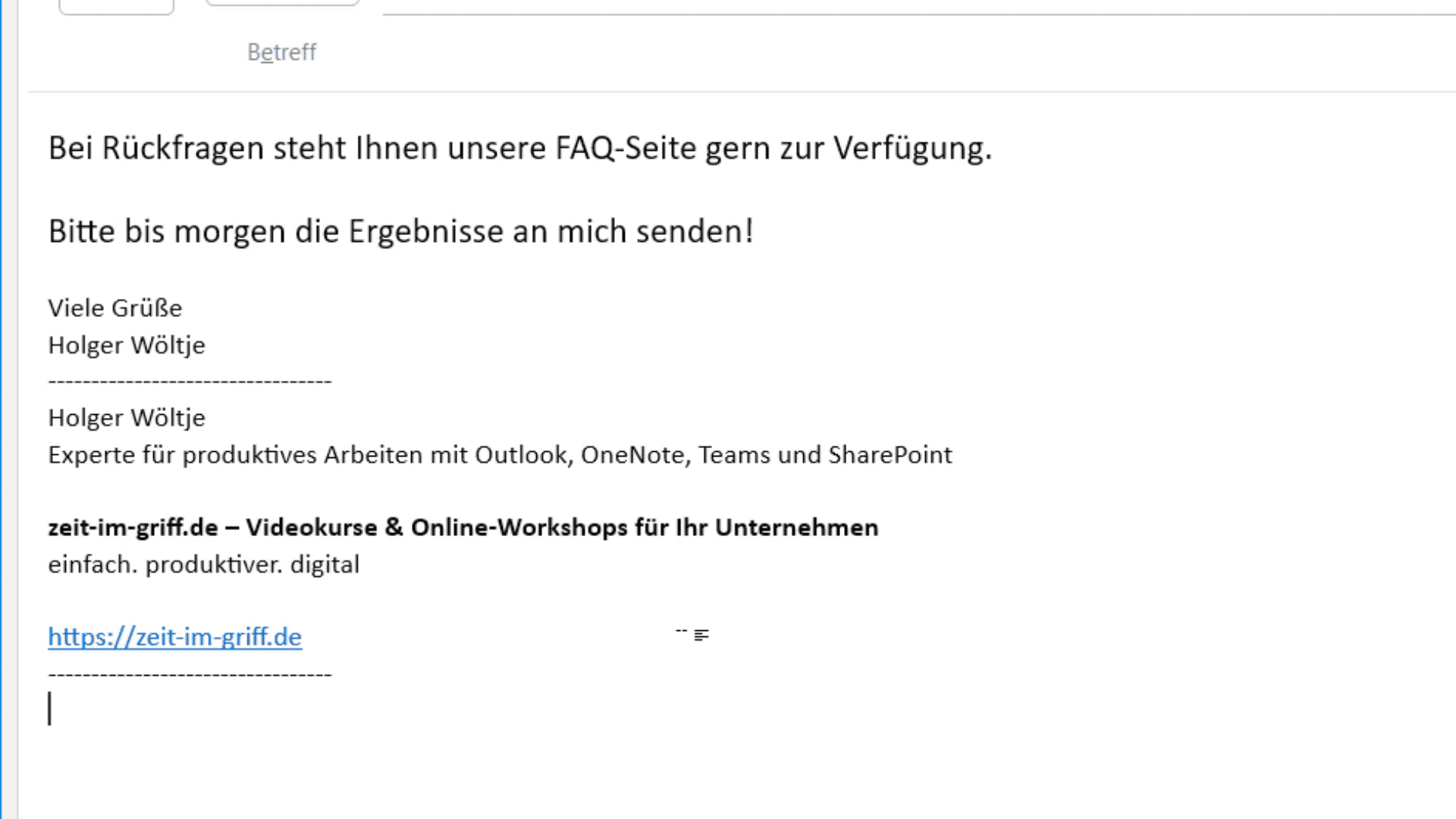 Autotext Abkürzung nutzen