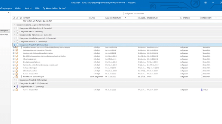 Outlook-Aufgaben für Zeitmanagement mit Outook aus Office 365 nutzen - Tipps aus dem Online-Seminar als Video